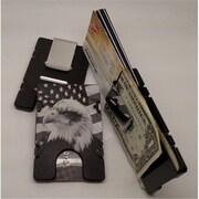 HELM Helm Eagle American Flag RFID Protected Aluminum Wallet & Credit Card Holder; Black BV-WA-EGLFLG-B